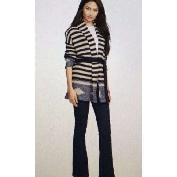 LAUREN RALPH LAUREN Womens Medium New Malesia Long-Sleeve Shawl Cardigan Sweater - Picture 1 of 13